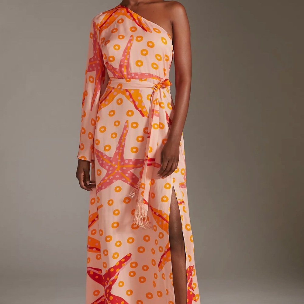 FARM Rio x Anthropologie one shoulder starfish maxi dress NWT - Picture 4 of 4
